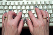 typing hands